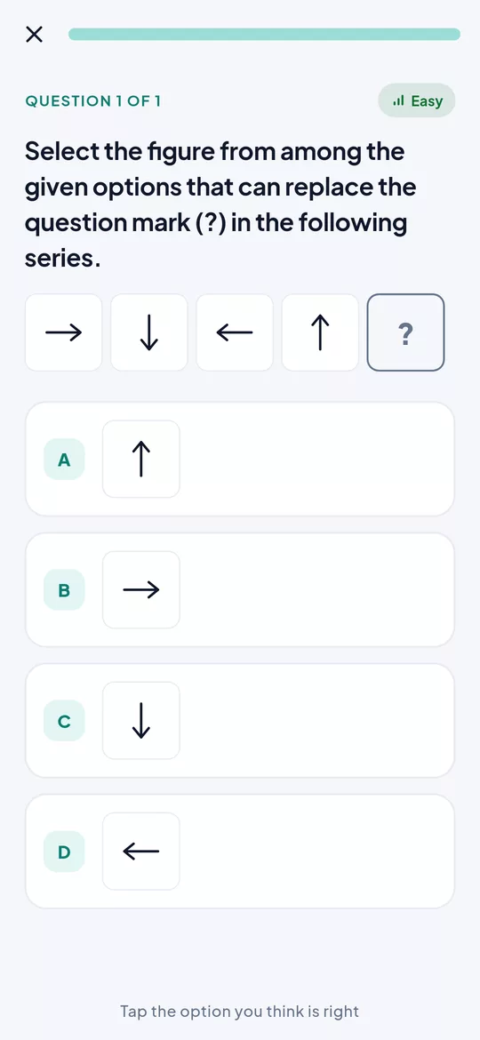 A figure-series reasoning question